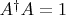 $A^\dag A=1$