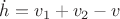 $ \dot h = v_1 + v_2 - v $