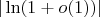 $|\ln(1+o(1))|$