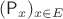 $(\mathsf P_x)_{x\in E}$