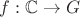 $f:\mathbb{C}\rightarrow G$