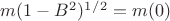 $m(1-B^2)^1^/^2=m(0)$