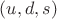 $(u,d,s)$