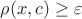 $\rho(x, c) \geq \varepsilon$