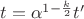 $\[t = {\alpha ^{1 - \frac{k}{2}}}t'\]$
