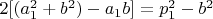$2[(a_1^2+b^2)-a_1b]=p_1^2-b^2$