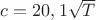 $c = 20,1 \sqrt{T}$