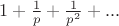 $1+\frac{1}{p}+\frac{1}{p^2}+...$
