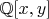 $\mathbb{Q}[x, y]$
