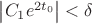 $\left|C_1e^{2t_0}\right|<\delta$