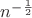 $n^{-\frac{1}{2}}$