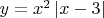 $y=x^2\left\lvert x-3\right\rvert$