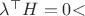 $\lambda^\top H = 0​$