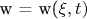 w = w(\xi, t)