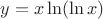 $y=x\ln(\ln x)$