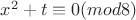 $x^2+t \equiv 0 (mod 8)$