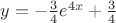 $y=-\frac{3}{4}e^{4x}+\frac{3}{4}$