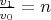 $ \frac{v_1}{v_0}=n $