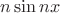 $n \sin{n x}$