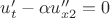 $u'_t-\alpha u''_{x2}=0$