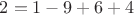 $2=1-9+6+4$ $2=1-9+6+4$