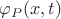 $\varphi_P(x,t)$