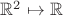 $\mathbb R^2 \mapsto \mathbb R$
