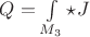 $Q = \int\limits_{M_3} \star J$ $Q = \int\limits_{M_3} \star J$