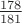 $\frac{178}{181}$