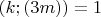 $(k;(3m))=1$