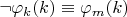 $\neg \varphi_k(k) \equiv \varphi_m(k)$