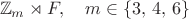 $$\mathbb{Z}_m\rtimes F,\quad m\in\{3,\,4,\,6\}$$