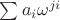 $\sum a_i {\omega}^{ji}$