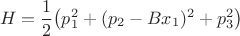 $$H= \frac{1}{2} \bigl( p_1^2 + (p_2-Bx_1)^2+p_3^2\bigr)$$ $$H= \frac{1}{2} \bigl( p_1^2 + (p_2-Bx_1)^2+p_3^2\bigr)$$