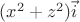 $(x^2+z^2)\vec{i}$