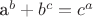 a^b+b^c=c^a