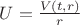 $U= \frac {V(t,r)}{r}$