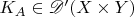$K_A \in \mathscr{D'}(X\times Y)$