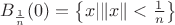 $B_{\frac{1}{n}}(0)=\left\{x|\|x\|<\frac{1}{n}\right\}$