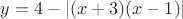 $y=4-|(x+3)(x-1)|$
