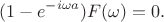 $$(1-e^{-i\omega a})F(\omega)=0.$$