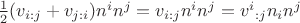 $\frac 1 2 (v_{i:j}+v_{j:i}) n^i n^j = v_{i:j}n^i n^j = v^i{}_{:j} n_i n^j$