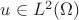 $u \in L^2(\Omega)$