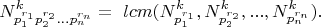 $$N^k_{p_1^{r_1}p_2^{r_2}...p_n^{r_n}}=\ lcm (N^k_{p_1^{r_1}},N^k_{p_2^{r_2}},...,N^k_{p_n^{r_n}}).$$