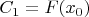 $C_1=F(x_0)$
