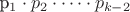 p_1\cdot p_2\cdot\dots\cdot p_{k-2}