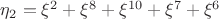 $\eta_2=\xi^2 + \xi^8 + \xi^{10}+\xi^7+\xi^6$