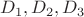 \[D_1 ,D_2 ,D_3 \]
