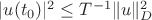 $|u(t_0)|^2 \leq T^{-1} \|u\|^{2}_{D}$