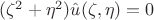 $(\zeta ^2 +\eta ^2)\hat u(\zeta,\eta) = 0$